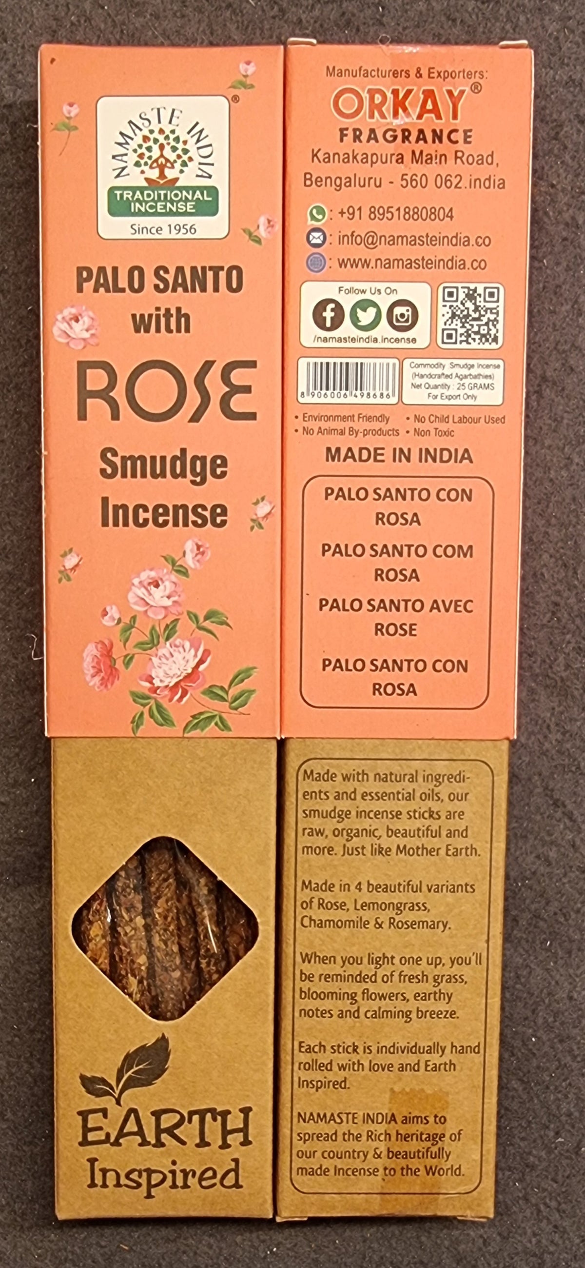 Palo Santo med Rose – Smudge Incense