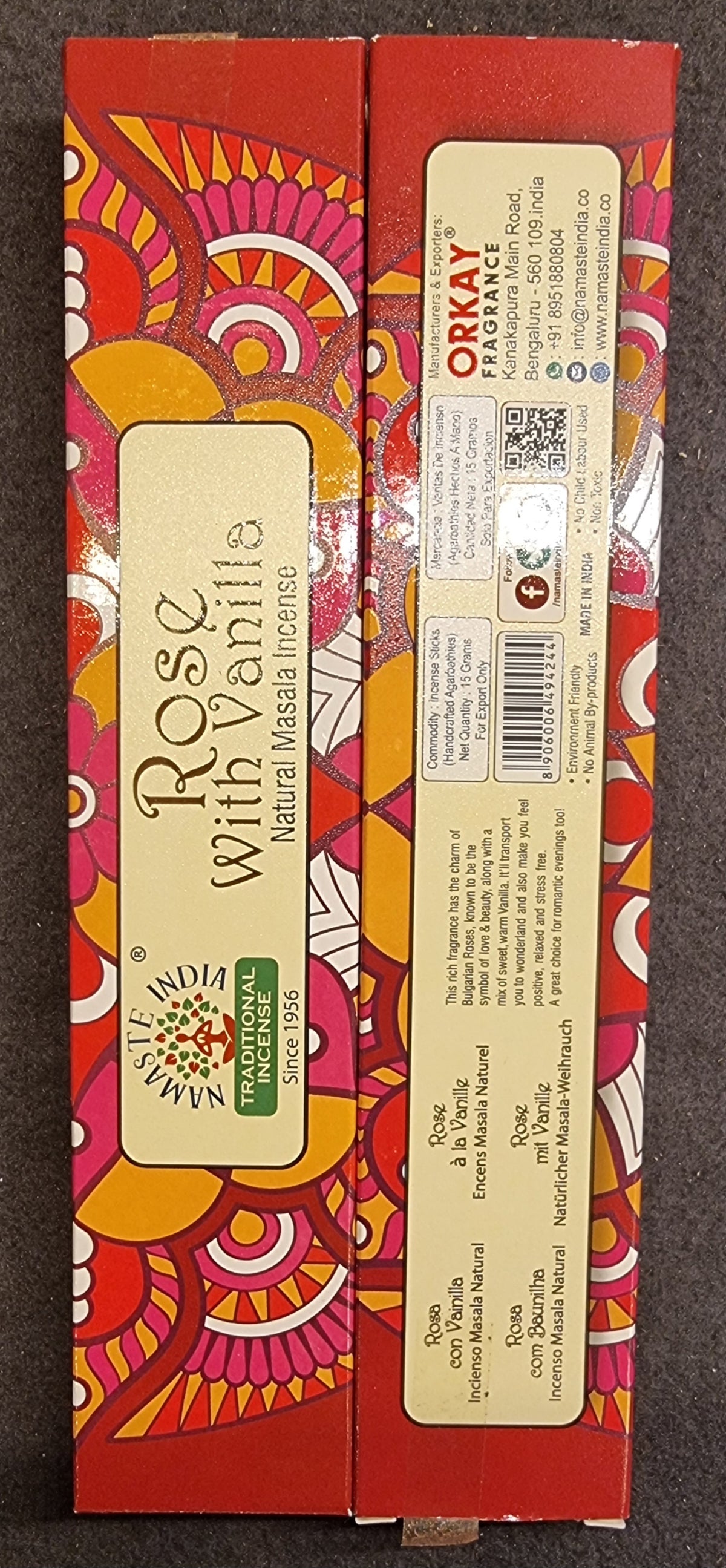 Rose & Vanilla – Natural Masala Incense