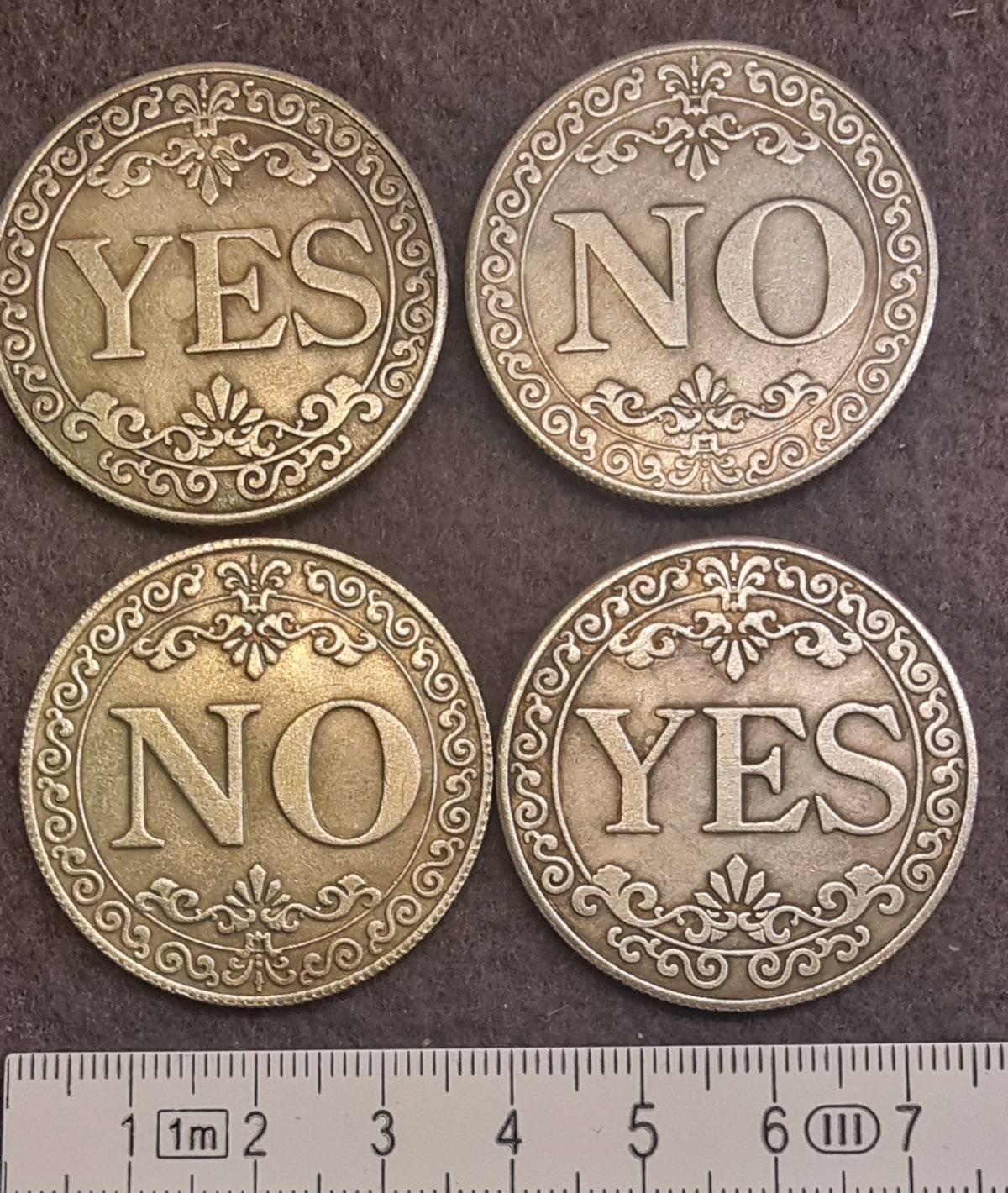 YES / NO – beslutningsmynter