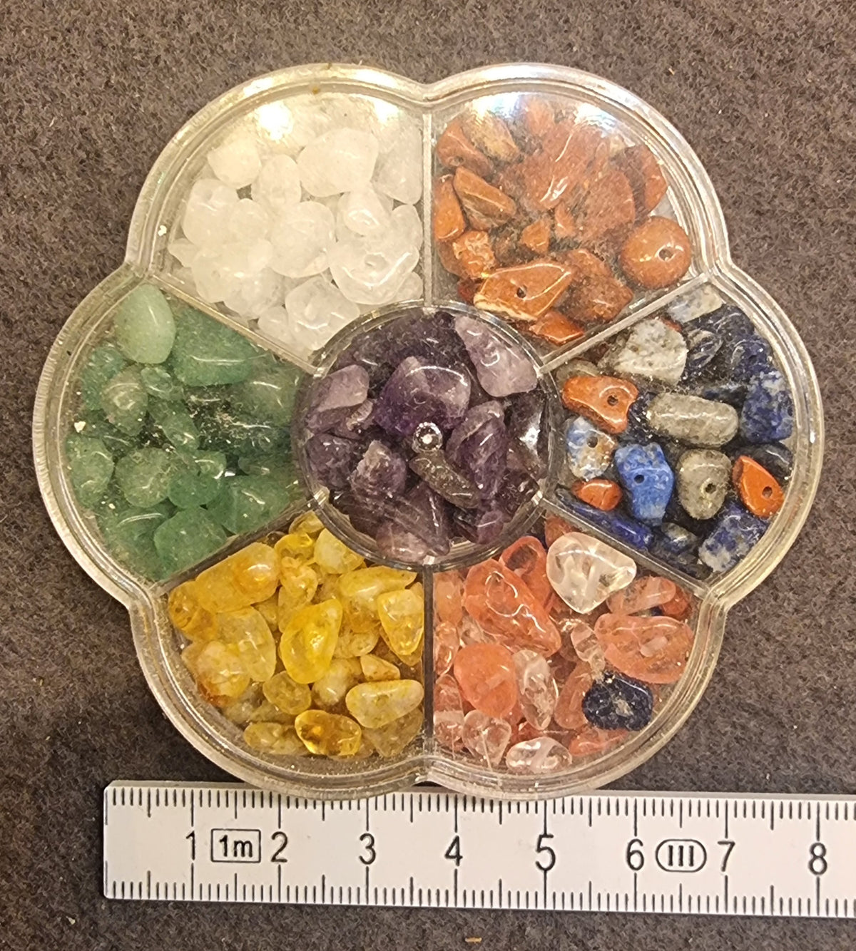 Steinchips i blomsterboks – assortert