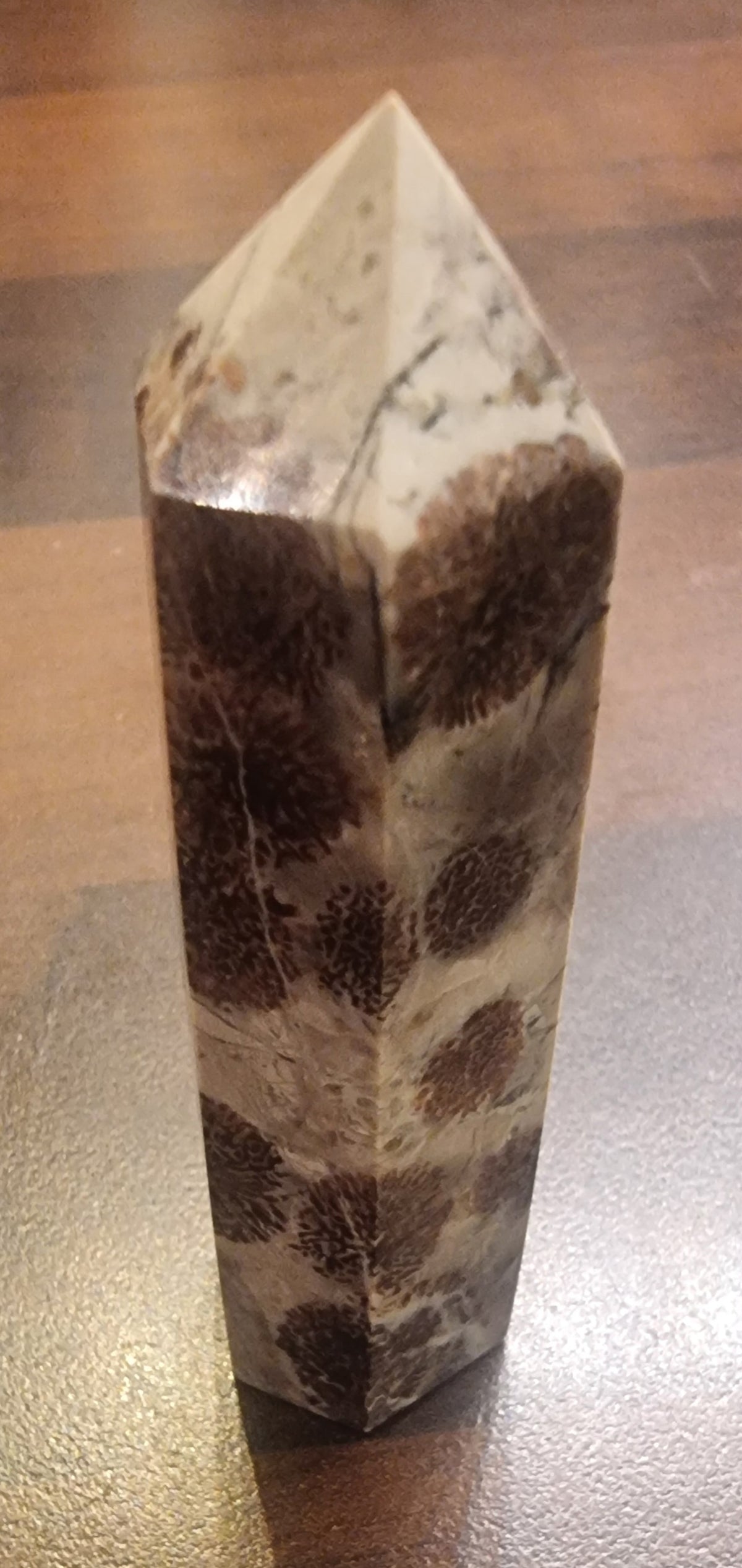 Fossilkorall tårn – ca. 6–7 cm