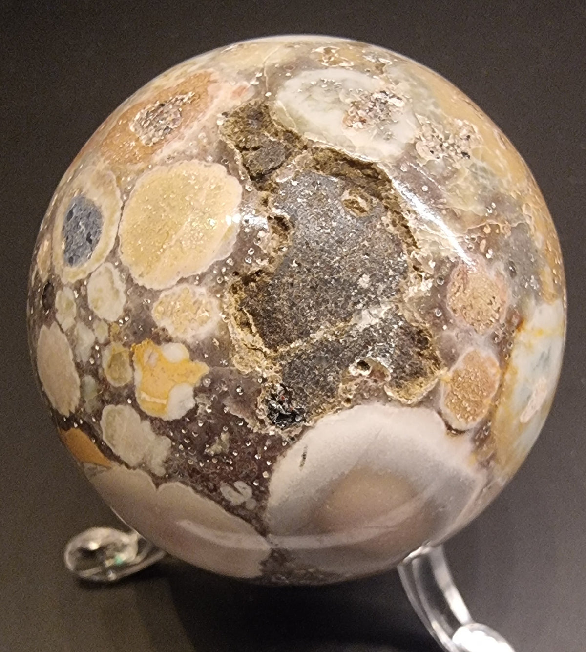 Cobra Jasper / mønstret jaspis – polert kule