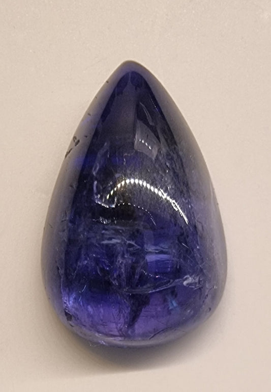 TANZANITT – PÆREFORMET CABOCHON – 5,00 CT – bilde 2 av 4