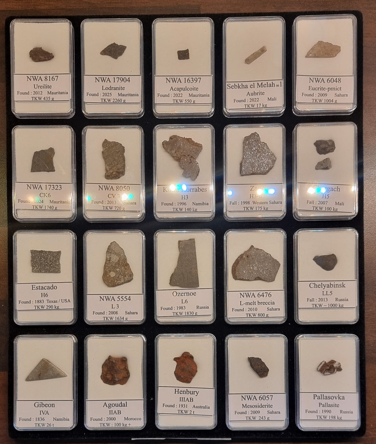 20 forskjellige meteoritter