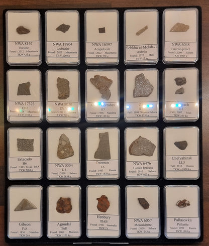 20 forskjellige meteoritter