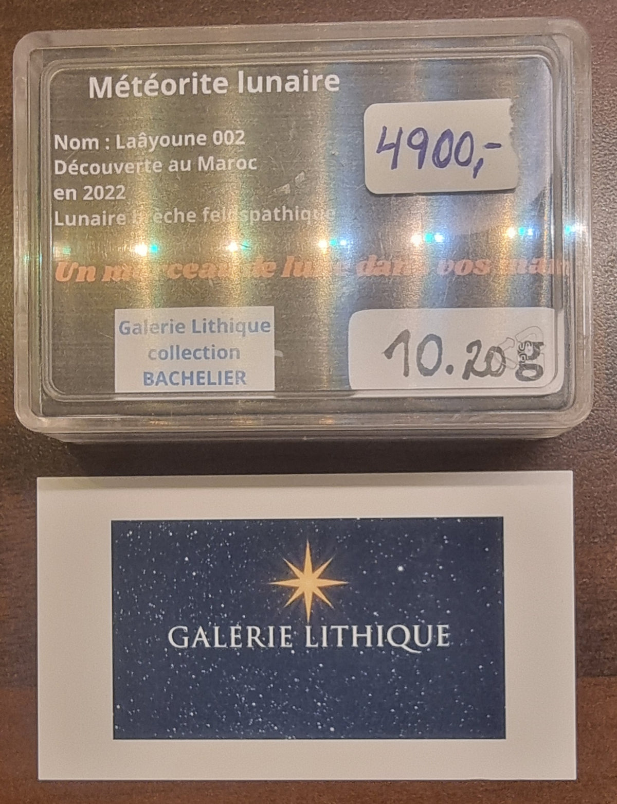 LAÂYOUNE 002 – Ekte meteoritt fra Månen – 10,20 g – bilde 2 av 2