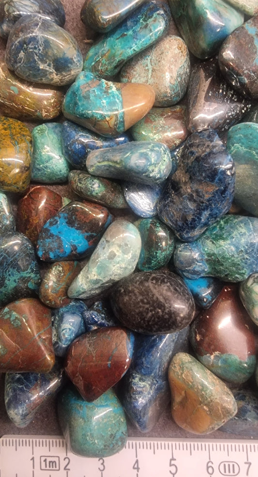 Chrysocolla – Namibia – tromlet stein