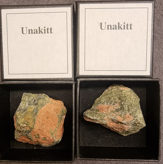 Unakitt – rå stein i gaveeske