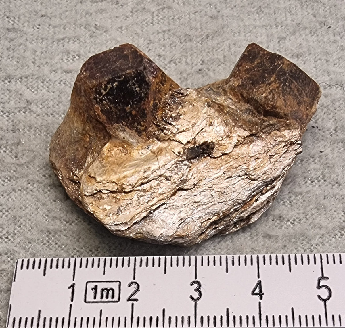 Granat i glimmer – rå mineralprøve