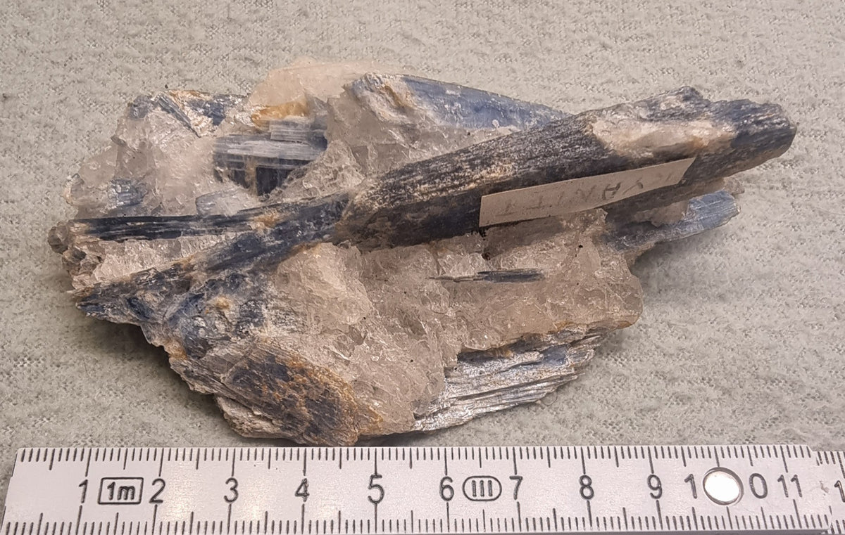 💎 Blå kyanitt i kvarts – stor naturlig samlerprøve