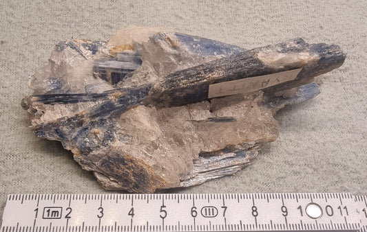 💎 Blå kyanitt i kvarts – stor naturlig samlerprøve