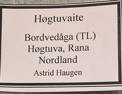 HØGTUVAITT – TYPELOKALITET, RANA, NORDLAND