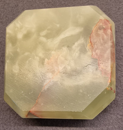 VINTAGE ASKEBEGER I GRØNN ONYKSMARMOR – CA. 11 CM