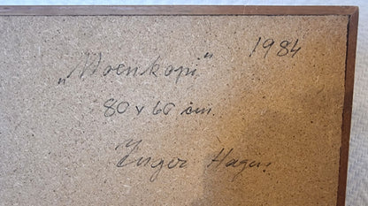Mineralmosaikk «Morenekopi» – Unni Hagen 1984 – 60 × 82 cm