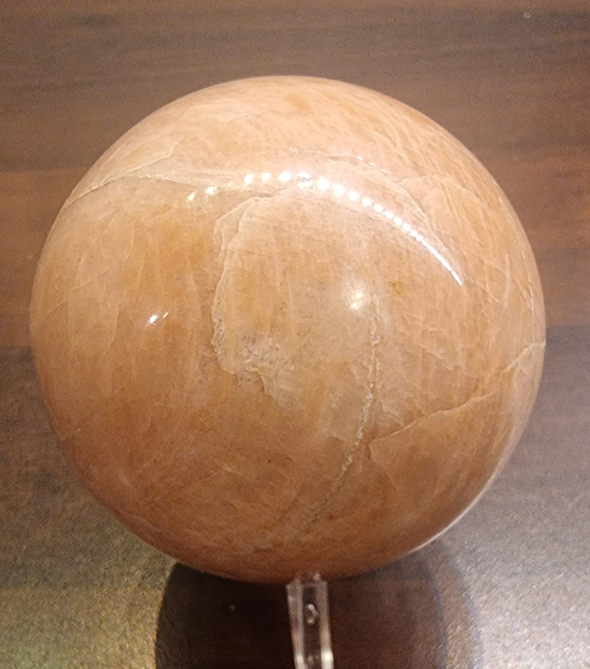 Fersken månestein kule – ca. 50 mm