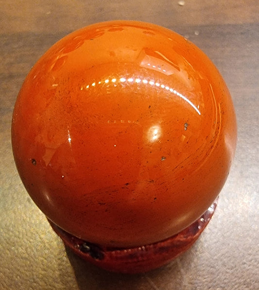 Rød jaspis kule – ca. 30 mm