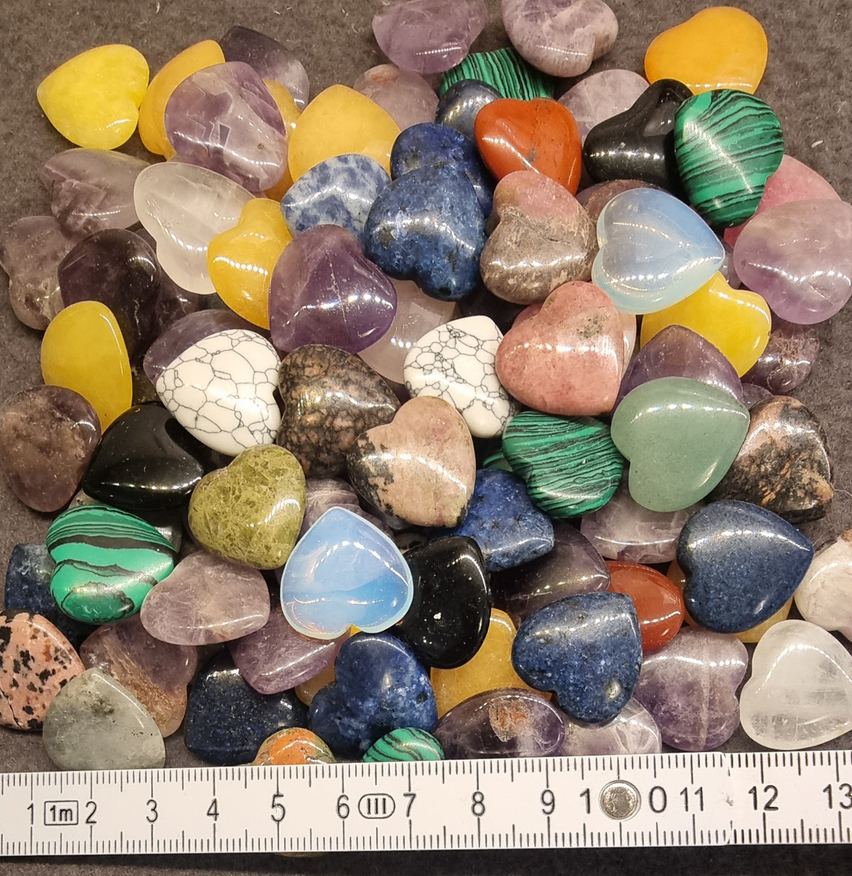 Steinhjerte – assortert naturstein – ca. 2–3 cm