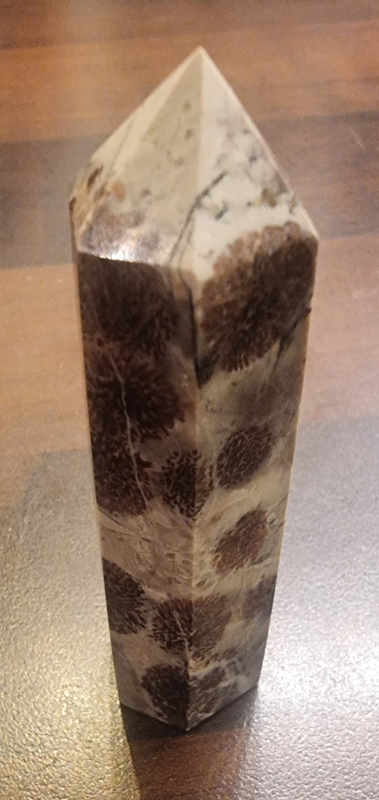 Fossilkorall tårn – ca. 6–7 cm