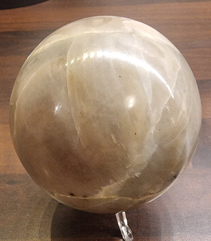 Garnieritt – Grønn månestein kule – ca. 80 mm