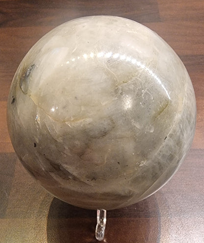 Garnieritt – Grønn månestein kule – ca. 73 mm