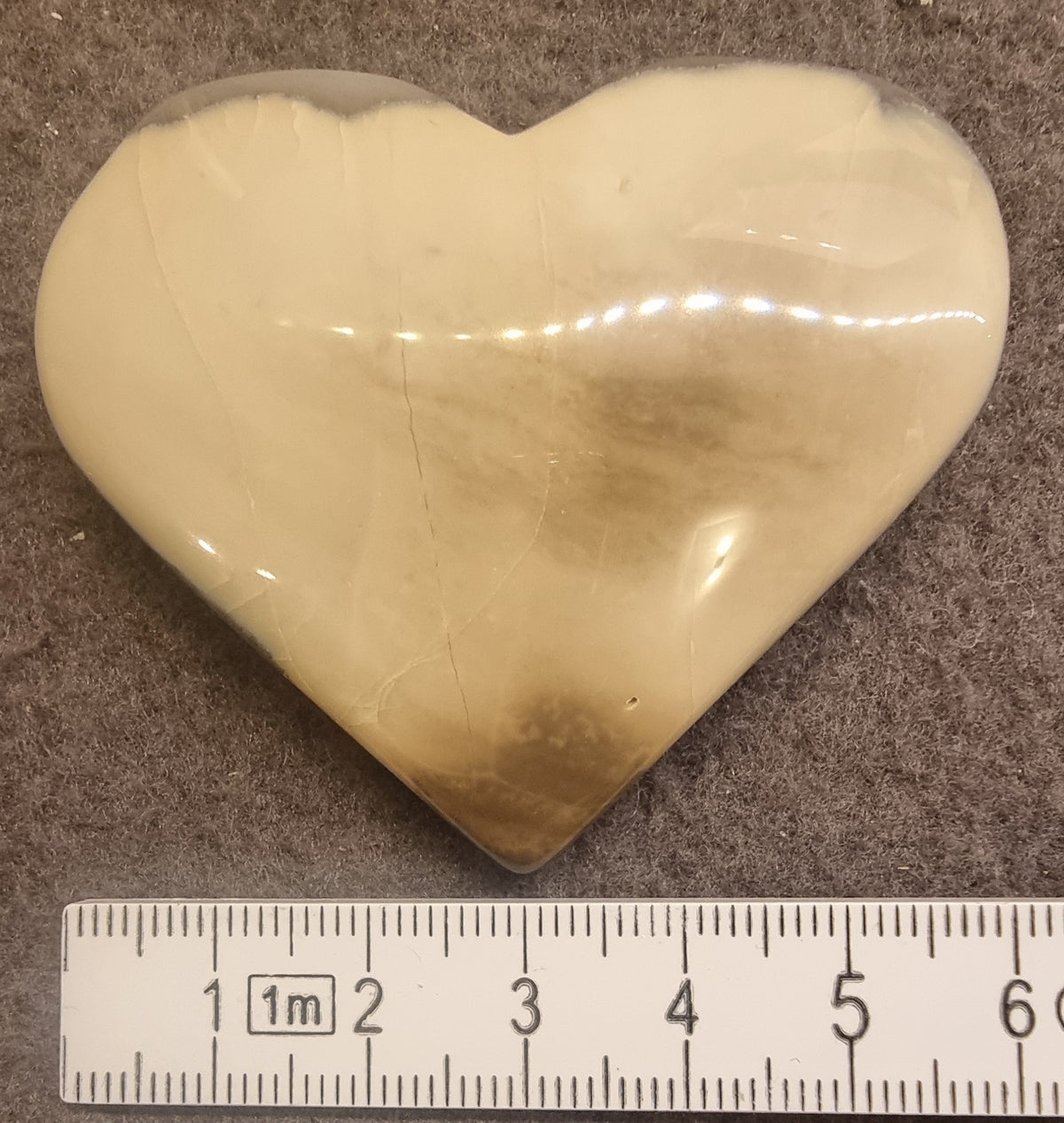 Agat hjerte med druzy – ca. 5,5–6 cm