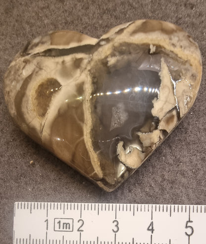 Sjøjaspis – Ocean Jasper hjerte – ca. 5,5–6 cm