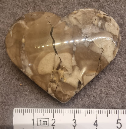 Sjøjaspis – Ocean Jasper hjerte – ca. 5,5–6 cm