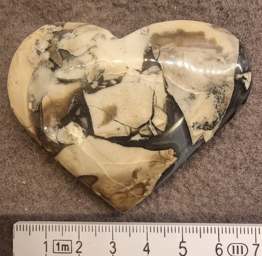 Maligano-jaspis hjerte – ca. 5,5–6 cm