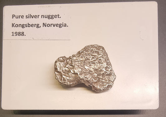 Gedigent sølv fra Kongsberg – naturlig sølvnugget – 11,9 g