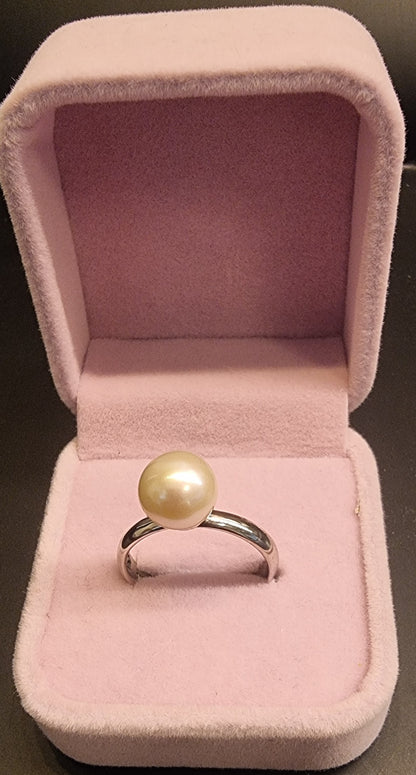 Australsk South Sea-perlering – 9,72 mm – 925 sterling sølv