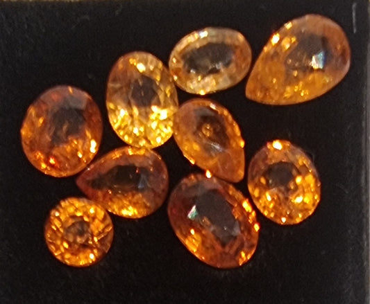 Spessartin granat – 9 stk.