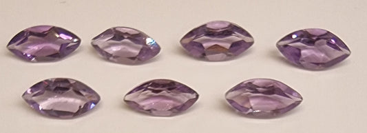 Naturlig ametyst – marquise ca. 10 × 5 mm
