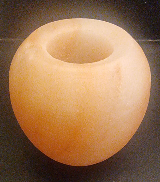 Oransje selenitt lysholder – ca. 9 cm