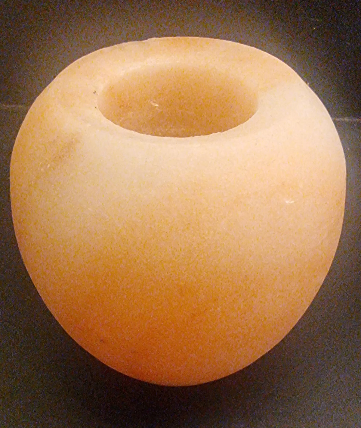 Oransje selenitt lysholder – ca. 9 cm