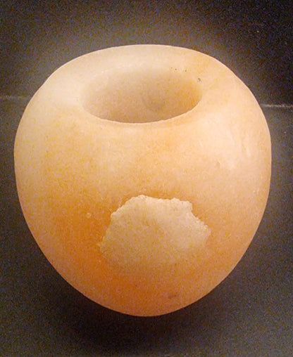 Oransje selenitt lysholder – ca. 9 cm
