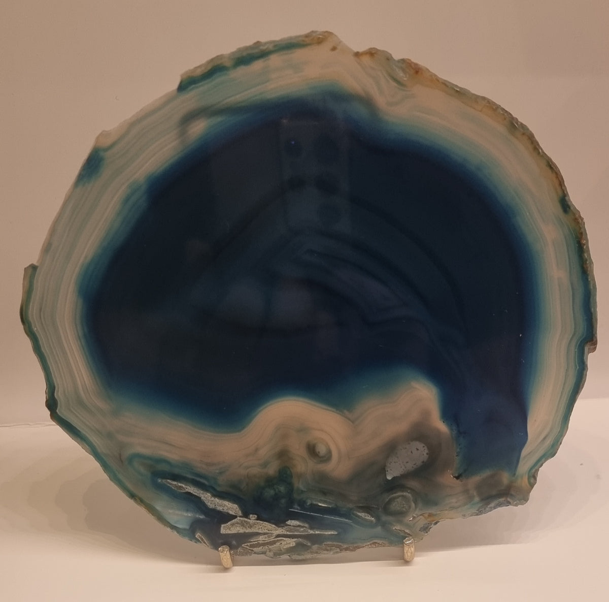 Stor blå agatskive – 15,2 cm