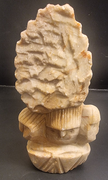 Håndskåret Ganesha i naturstein – 12,5 cm