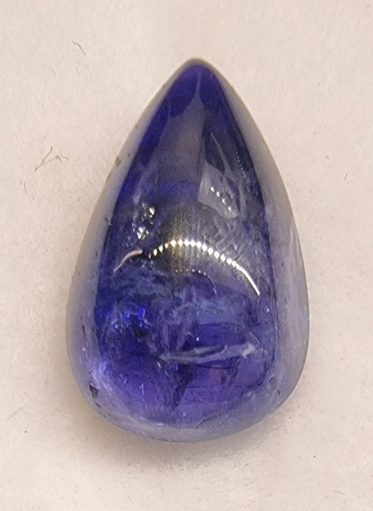 TANZANITT – PÆREFORMET CABOCHON – 5,00 CT